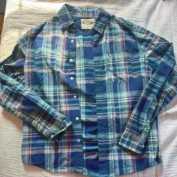Hollister Men’s Flannel Medium - Picture 2 of 5